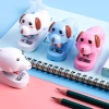 Creative small stapler, pencil sharpener set, student cartoon mini stapler set, 12-sized small binding machine Specification image